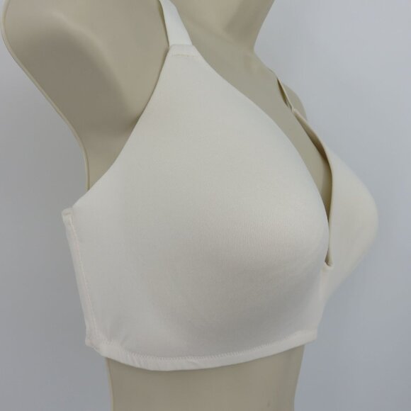 Tranquil & True Womens Plus Size 3X Bra Wire Free Lightly Lined Solid White NEW - Picture 2 of 15